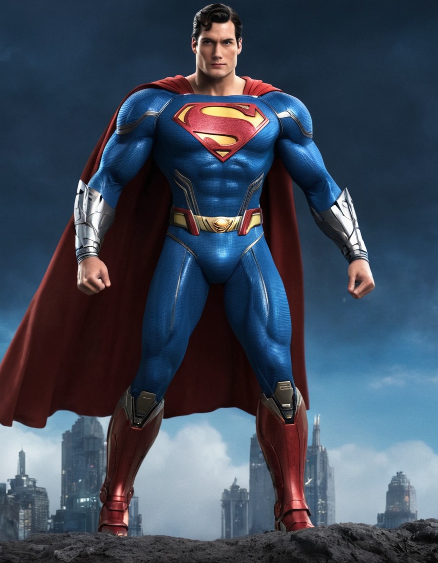 superman, robot, science fiction, dc comics, comics, hero, artificial intelligence