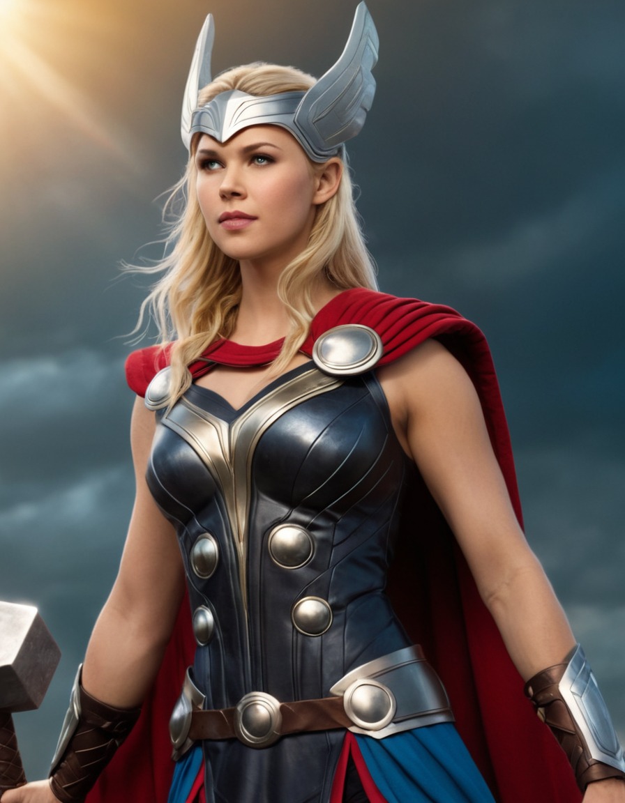 marvel, gender swap, thor, fictional character, superhero, comics, asgard