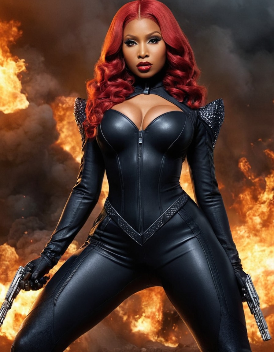 black widow, nicki minaj, transformation, powerful, seductive, music, celebrities