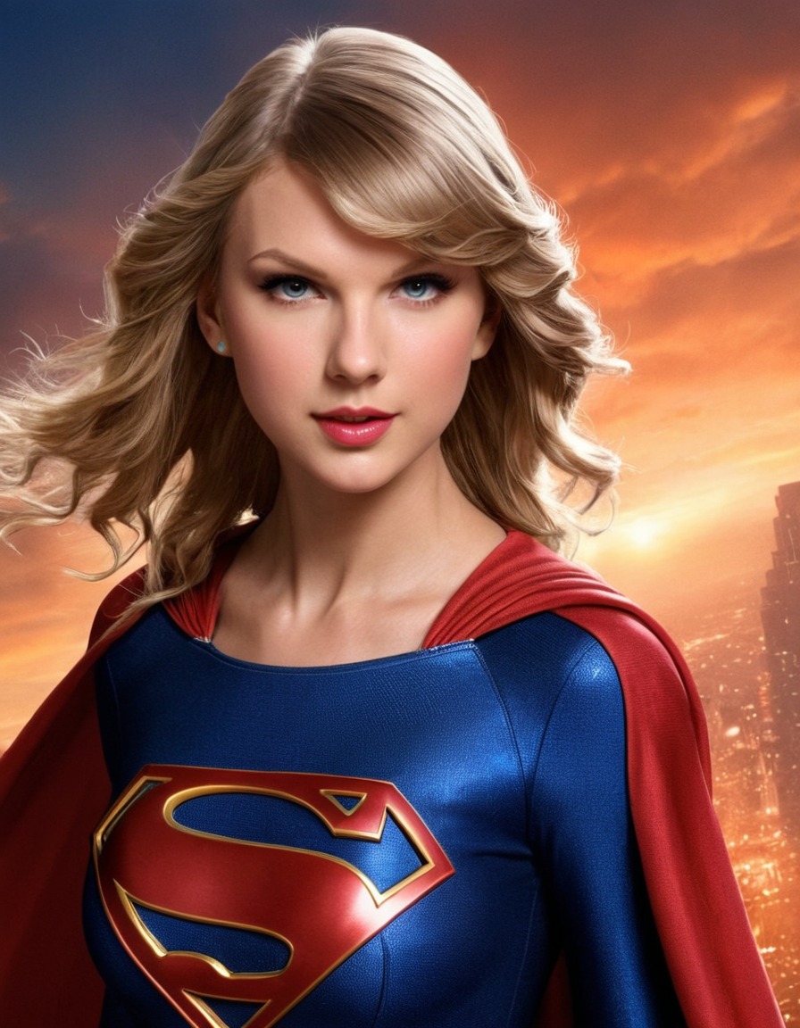 taylor swift, supergirl, musician, pop icon, superhero, celebrity