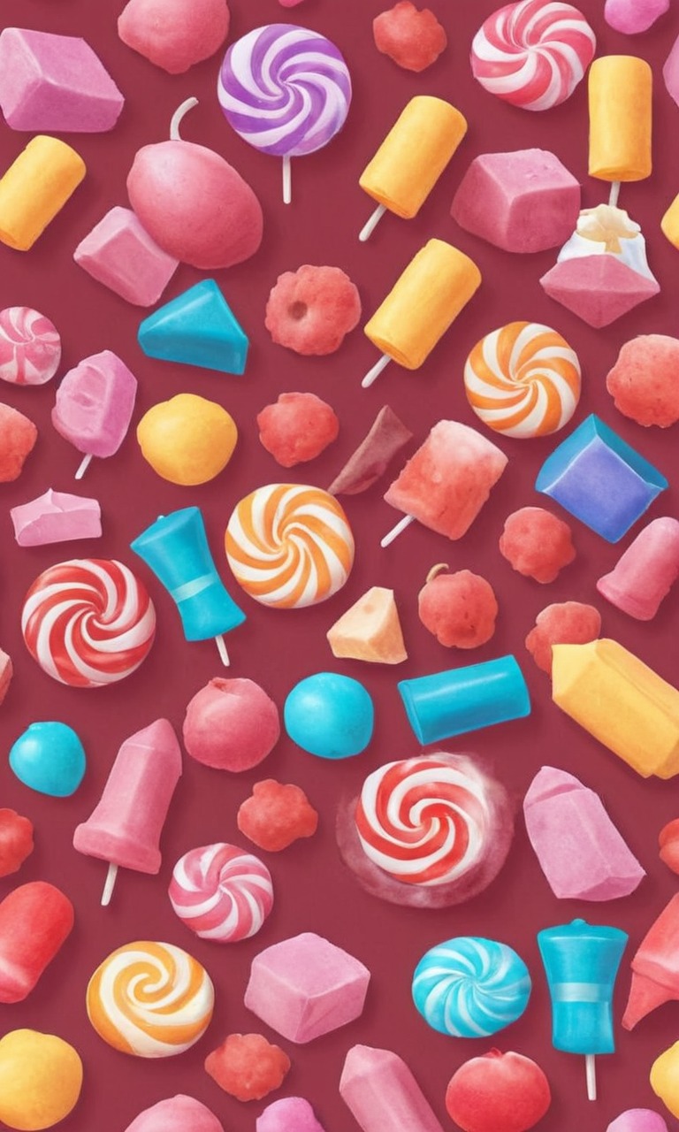 wallpaper, candy, pixelated, sweets