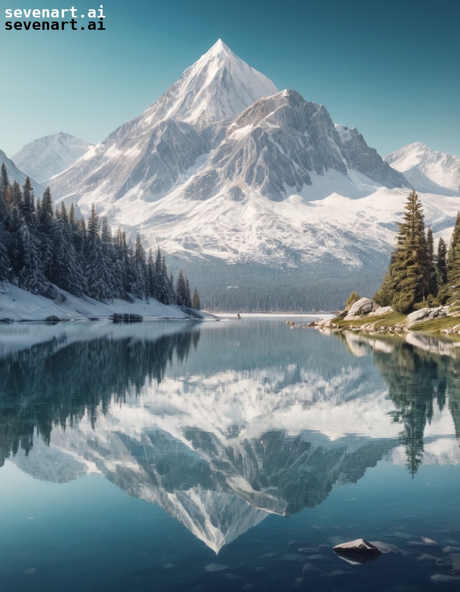 nature, mountain, reflection, alpine, serene