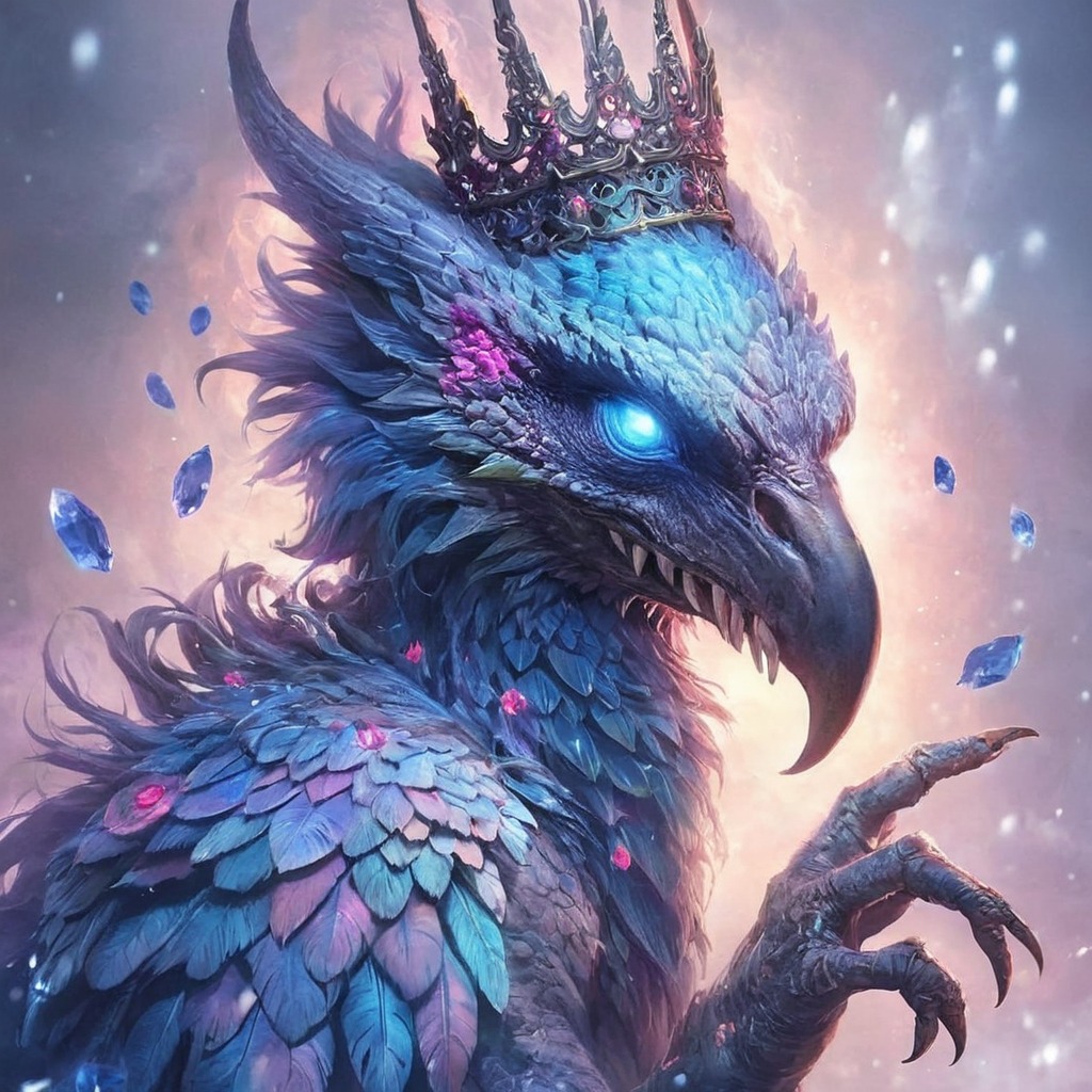 bird, closeup, fantasy, portrait, scary