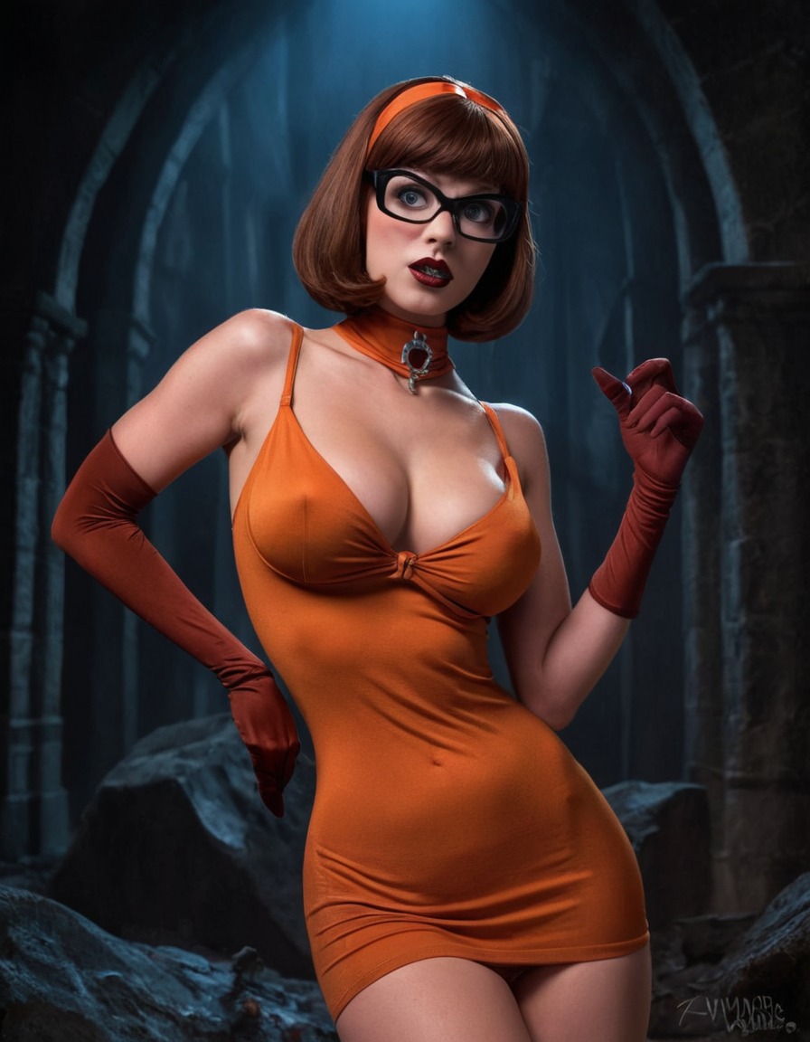 vampire, velma dinkley, scooby-doo, fictional character, mystery solver, supernatural, transformation