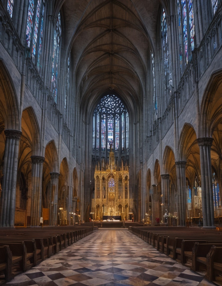 architecture, cathedral, stained glass, historic, christianity