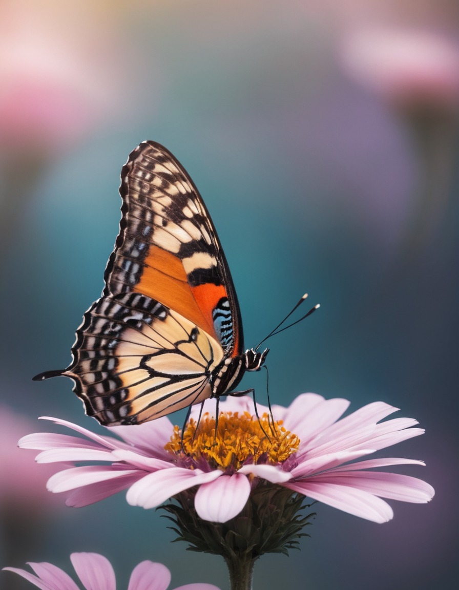 butterfly, flower, close-up, nature, beauty