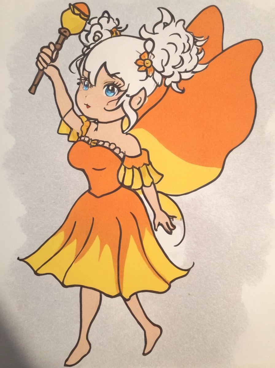 dress, fairy, magic, candycorn