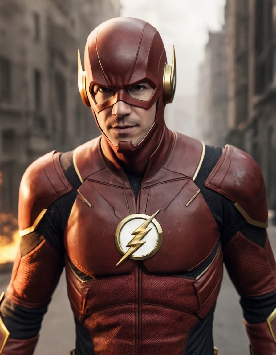 the flash, dc comics, superhero, old age, barry allen, comics, aging hero