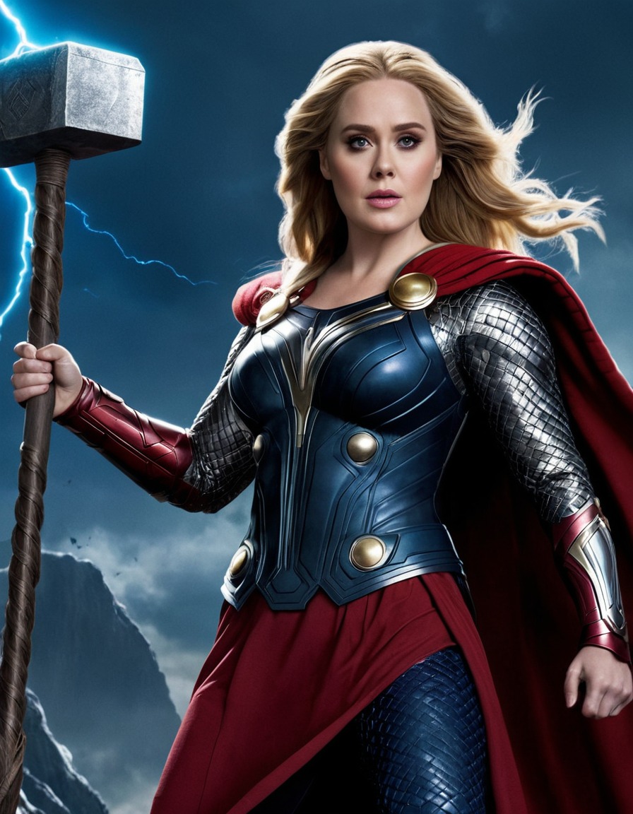 adele, music, singer, celebrity, fictional character, thor, superhero