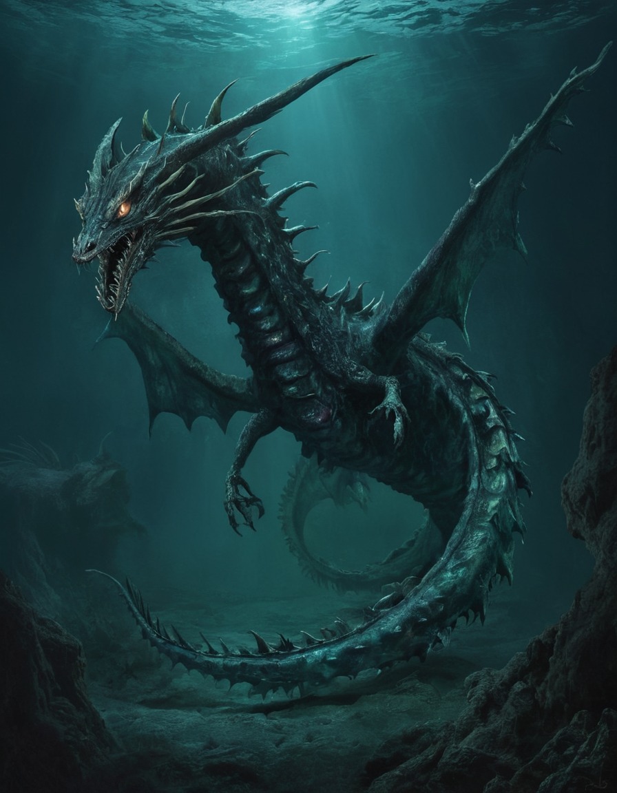 sea dragons, mythical creatures, sea monsters, mythology, aquatic beasts, fantasy creatures