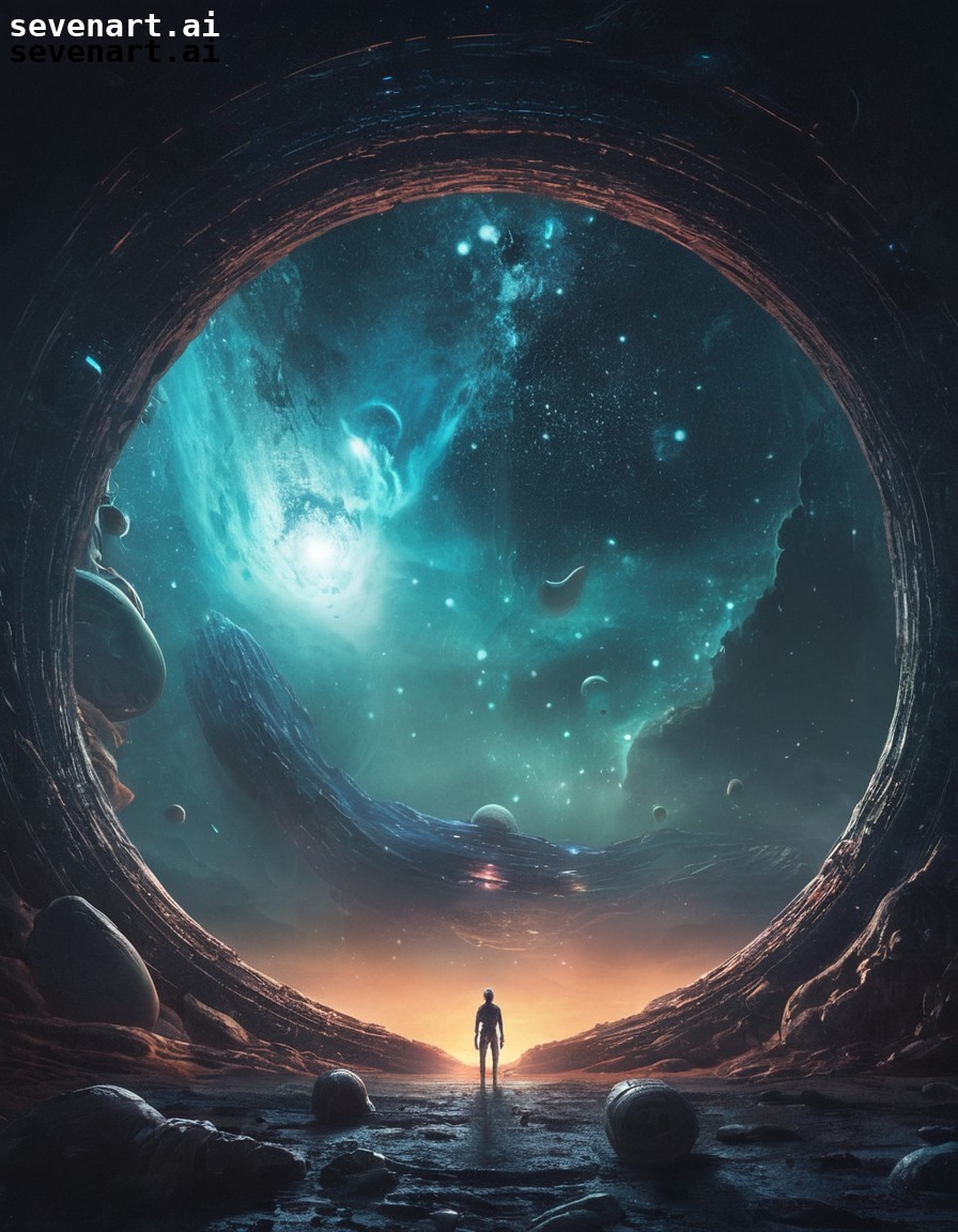 science fiction, portal, alien, universe, exploration, space, stars