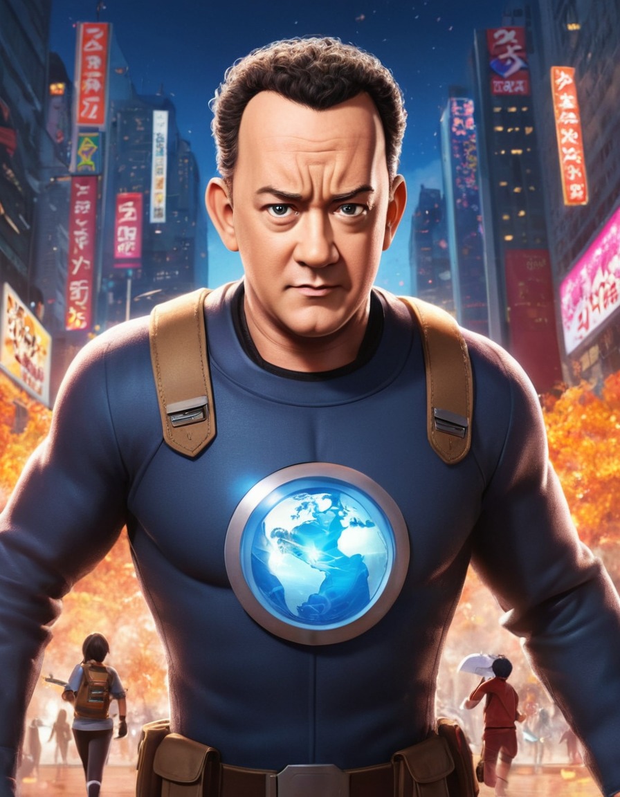 tom hanks, anime, heroic, transformation, sidekick