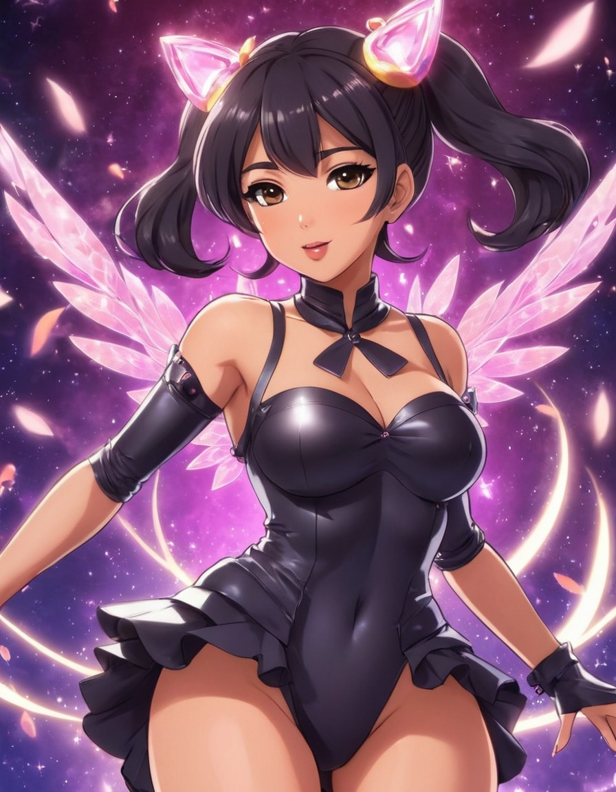 kim kardashian, magical girl, anime, transformation sequence