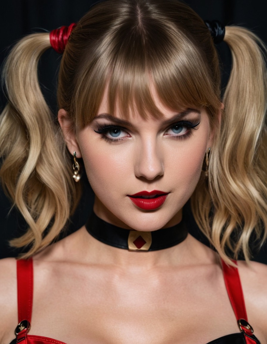 harley quinn, taylor swift, superhero, villain, dc comics, queen of pop, singer