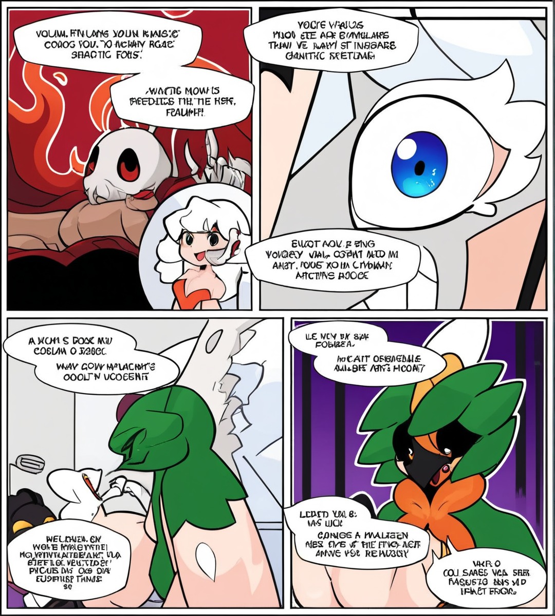 pokemon, comic, webcomic, eeveelution, fox, furry, skull, umbreon, furfrou, decidueye, hisuian_zoroark