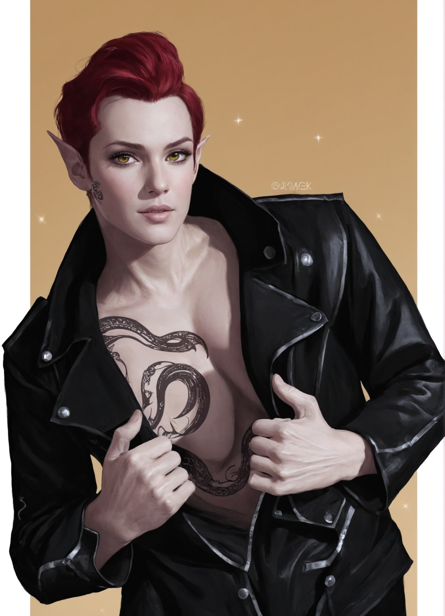 good omens, good omens fanart, goodomensfanart, aziracrow, crowley, david tennant, digital art, fanart