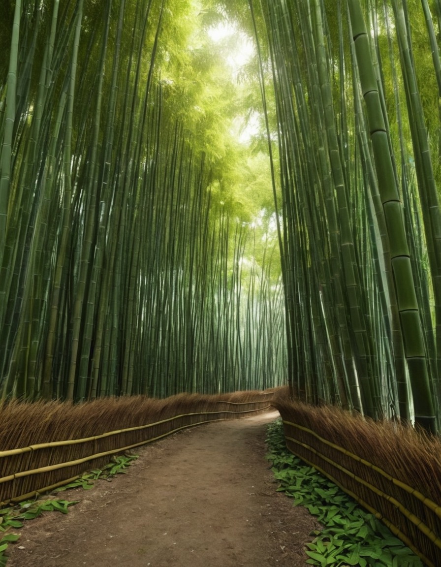 nature, bamboo, forest, beautiful bamboo forest