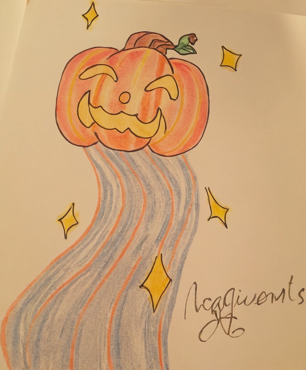 halloween, coloredpencil, magicaljackolantern