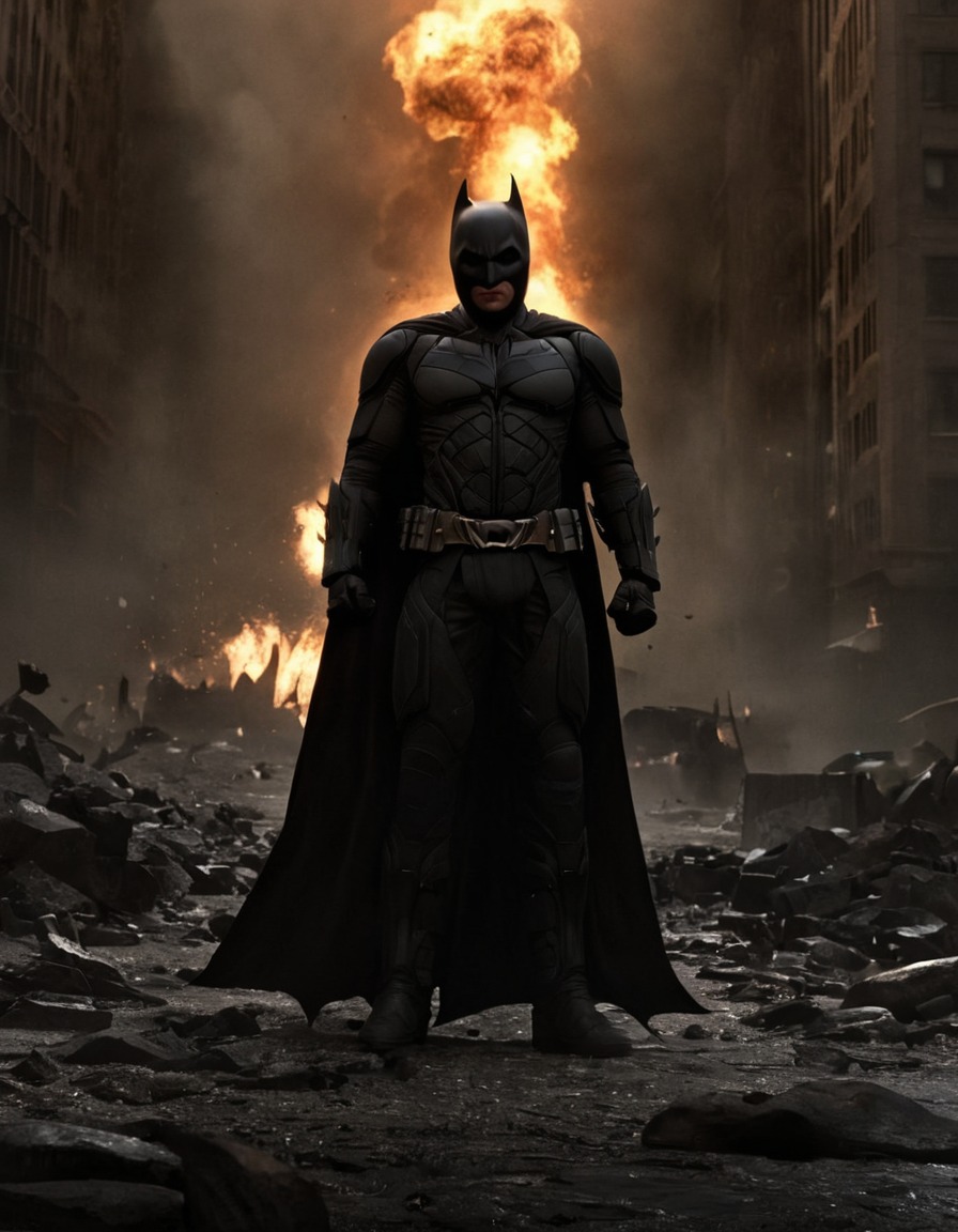 the dark knight rises, christopher nolan, superhero film, gotham city, rooftop fight, action-packed scene, cinematic masterpiece