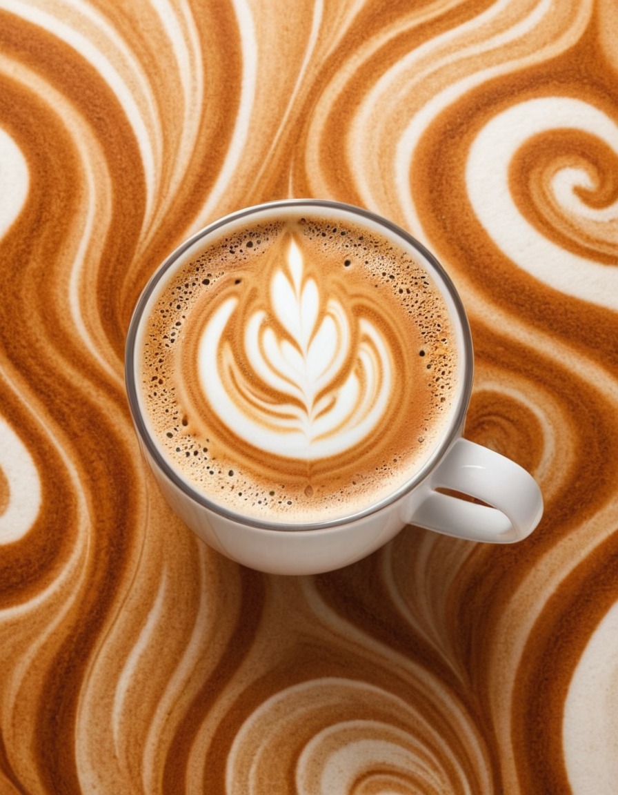 coffee, foam, design, latte art