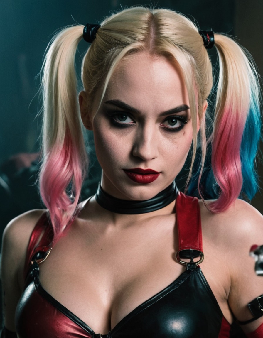 superhero, harley quinn, dc comics, villain, defeated, action, comic book