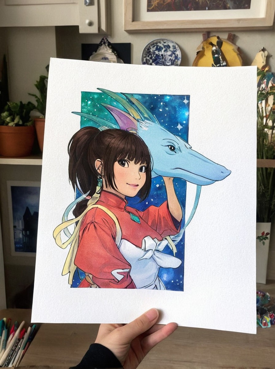 animedrawing, animefanart, fanart, fanartdrawing, gouachepainting, illustrationart, spiritedaway, illustrationpainting, ghiblifanart, gouacheart, gouacheillustration, ghibliinspired