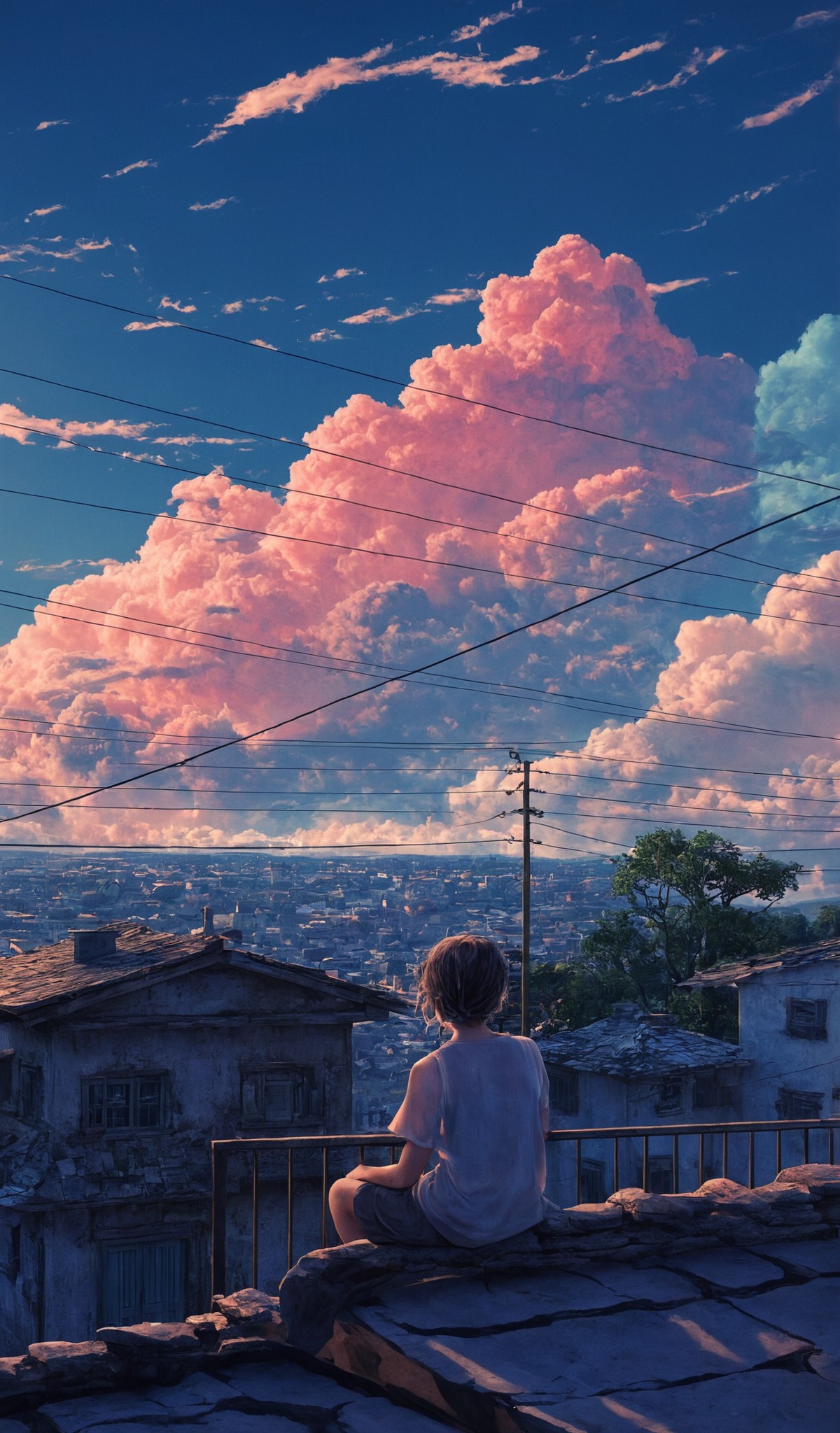 art, purple, pink, neon, anime, lofi