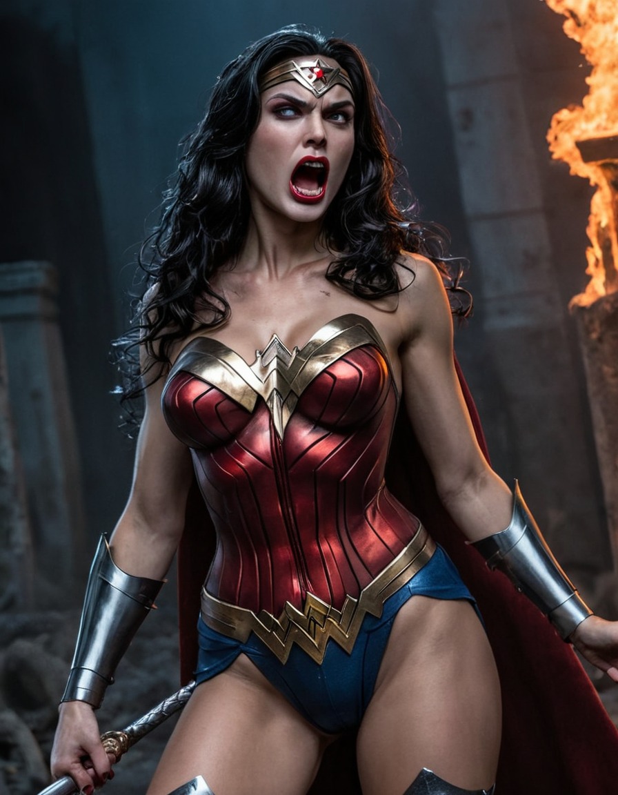 vampire, wonder woman (dc comics), superhero, dc comics, fiction, fantasy, comic character