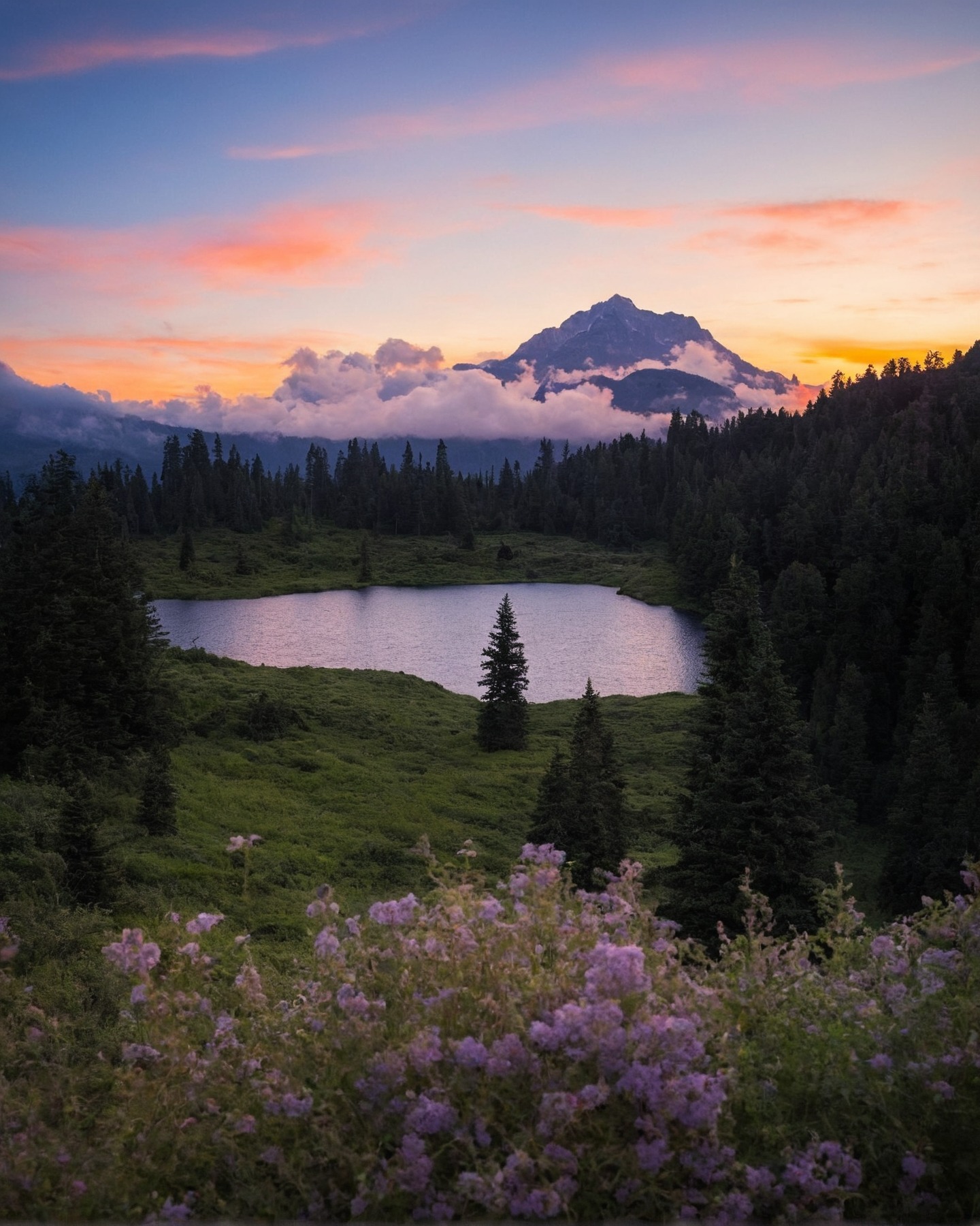 washington, usa, mountains, wildflowers, wilderness