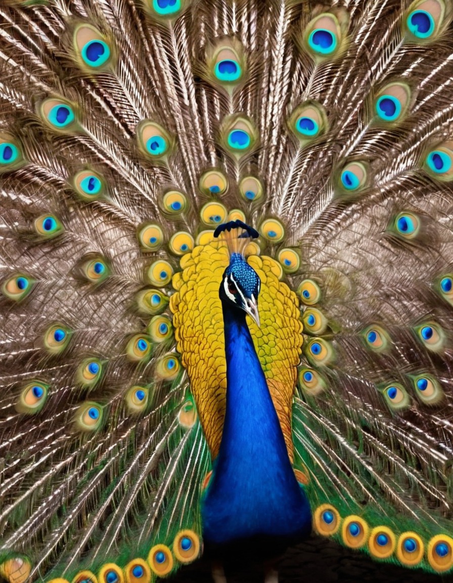 peacock, symmetry, colorful, beauty, feathers