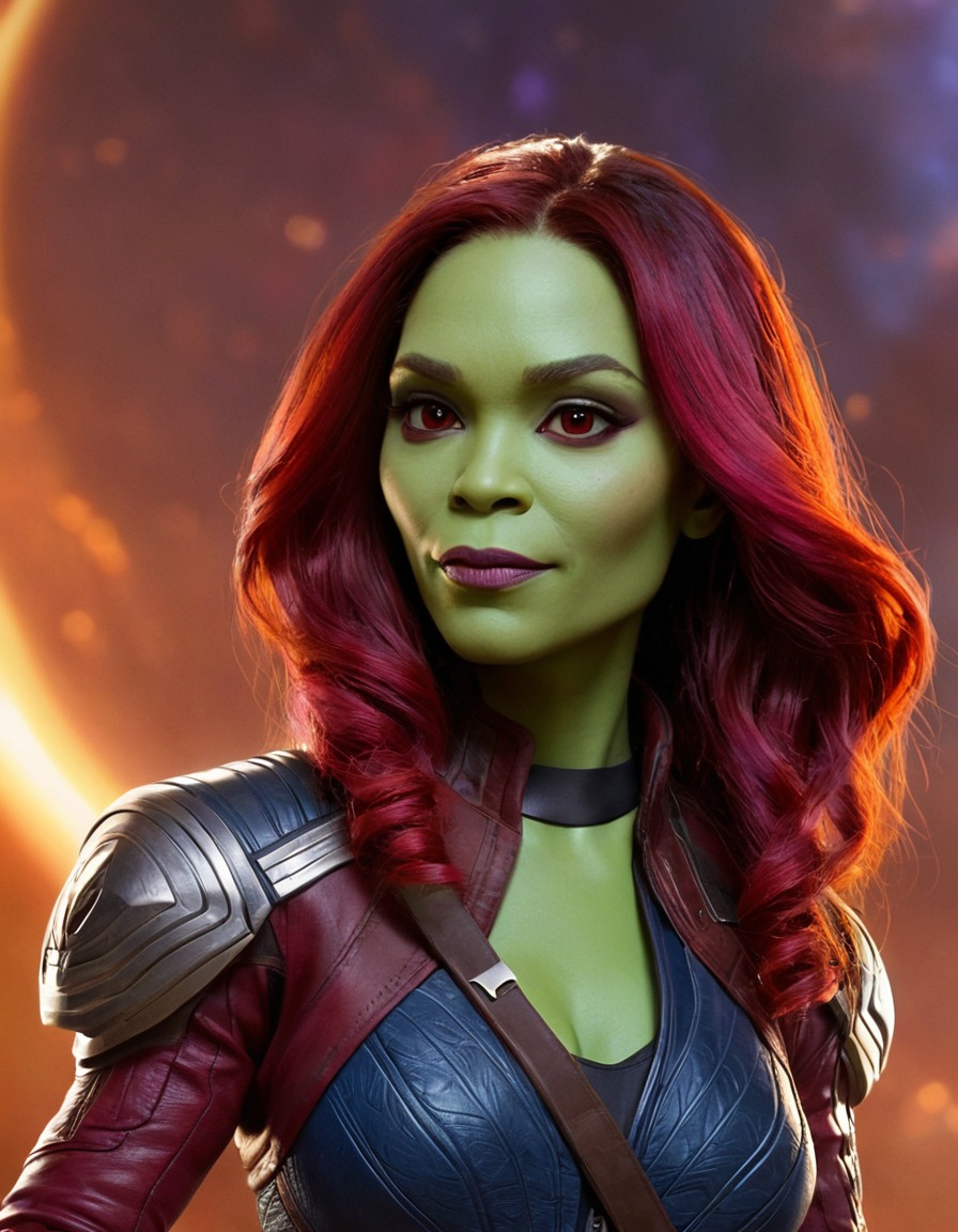 gamora, guardians of the galaxy, funny, caricature