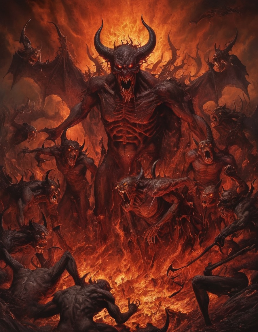 demons, hell, eternal damnation, suffering, afterlife, horror, punishment