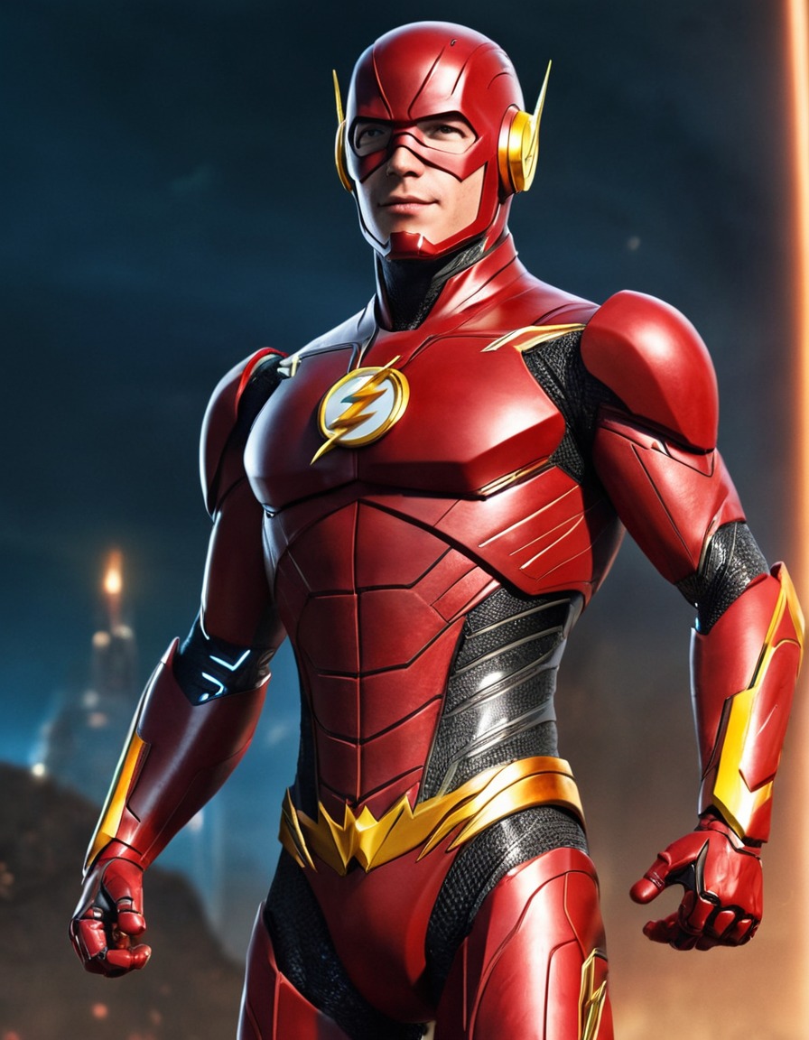 the flash, robot, superhero, science fiction, dc comics