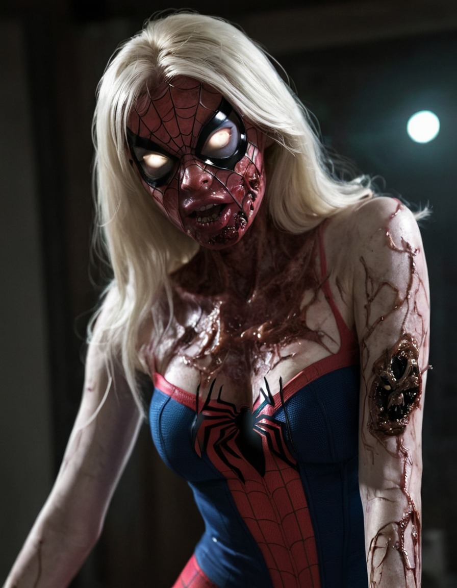 zombie, gwen stacy, spiderman, marvel, undead, horror