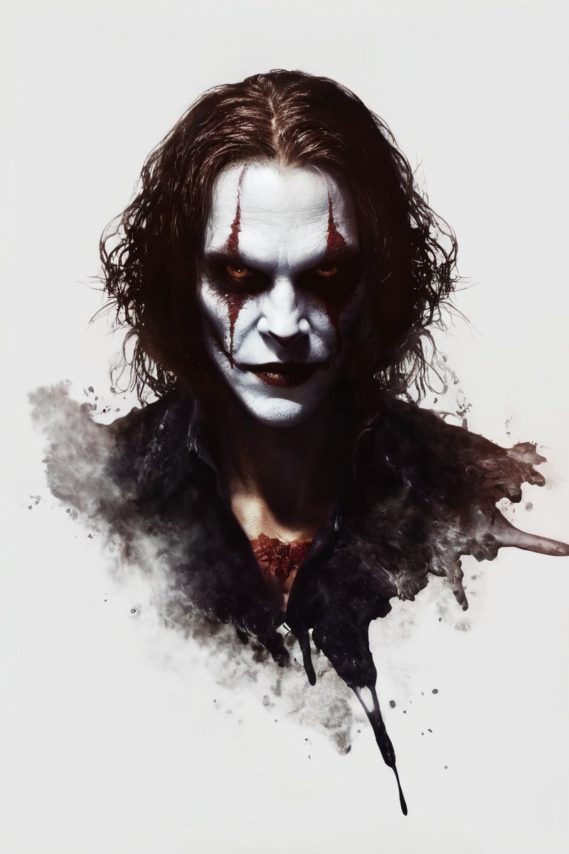 digitalart, fanart, portrait, digitalpainting, characterdesign, ericdraven, thecrow, thecrowfanart, dailychallenge, aiartcommunity, midjourney, midjourneyart, ericdravenfanart