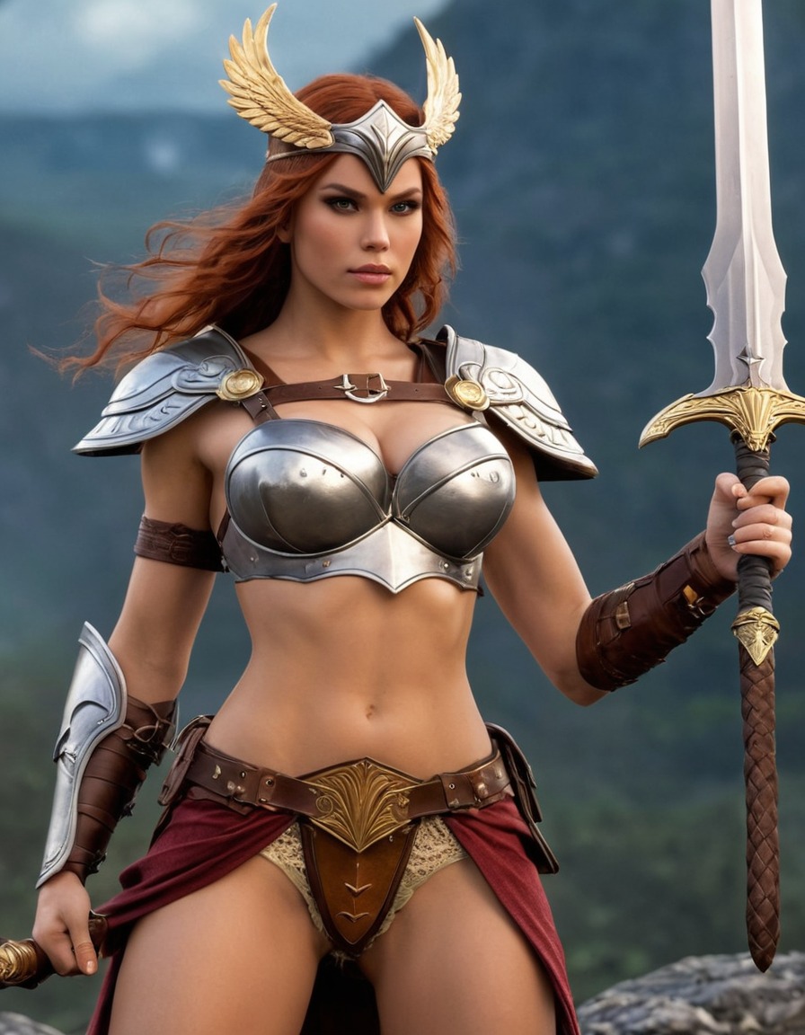 valkyrie, warrior maiden, combat skills, beauty, deadly, norse mythology, folklore