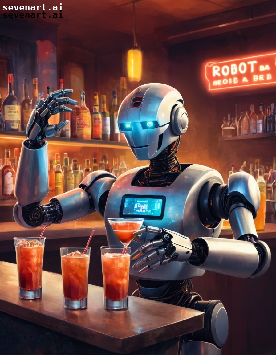 robot, automation, technology, bar, future, robots