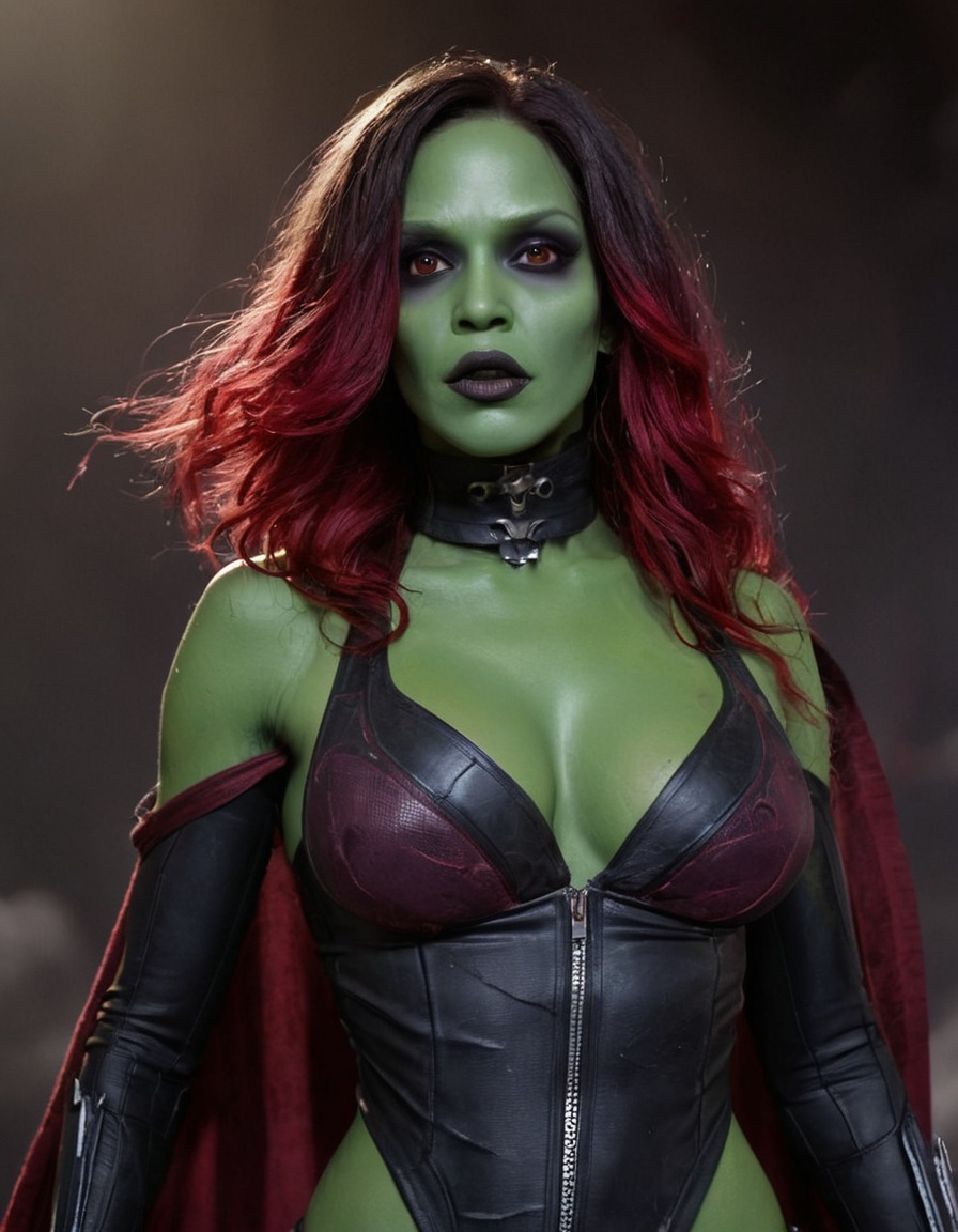 vampire, gamora (guardians of the galaxy), marvel, character transformation, superhero, science fiction, gotg