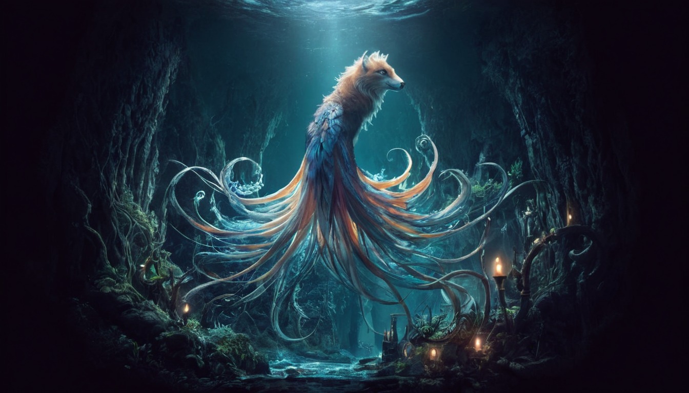 digitalart, fantasyart, creature, octopus, digitalpainting, conceptart, surreal, sea, jellyfish, characterdesign, photography, horror, squid