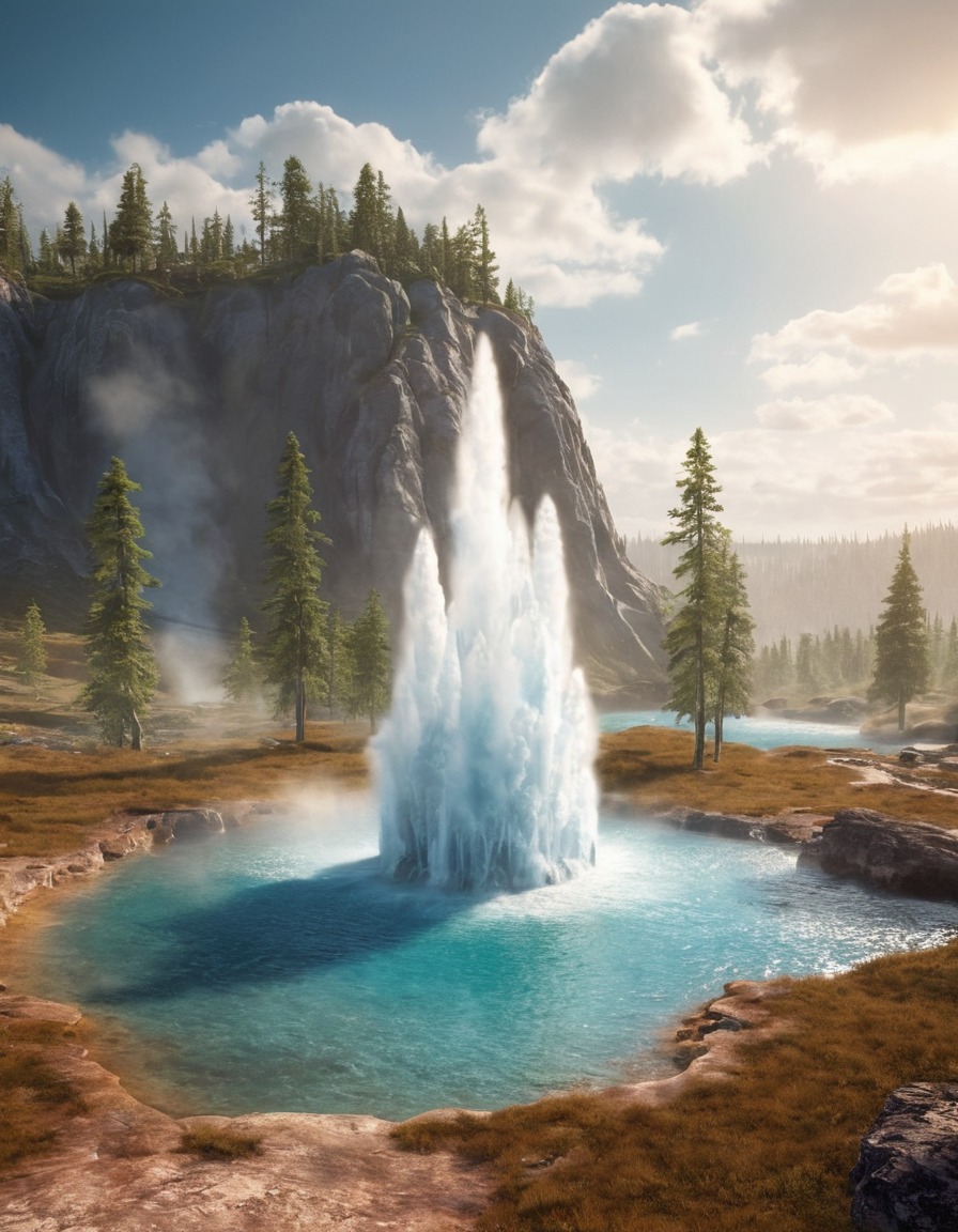 nature, geyser, beautiful, environment, thermal feature