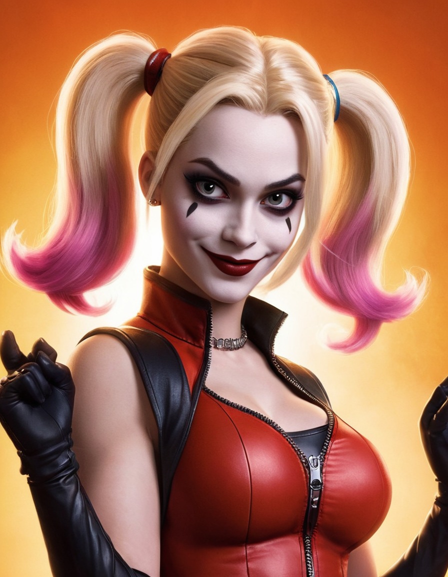 funny, harley quinn, dc comics, caricature