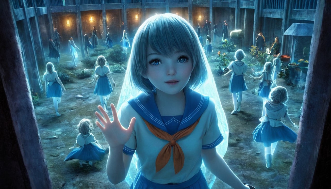 anime, animegirl, ghost, horror, abandoned, animestyle, children, creepy, echoes, elementary, halloween, horrorart, memories, playground, psychic, sailoruniform, school, schoolgirls, schooluniform, spirits, spooky, story, student, supernatural, vignette, wave, hauntingseason, spiritsofthedead, dailychallenge, spooktober