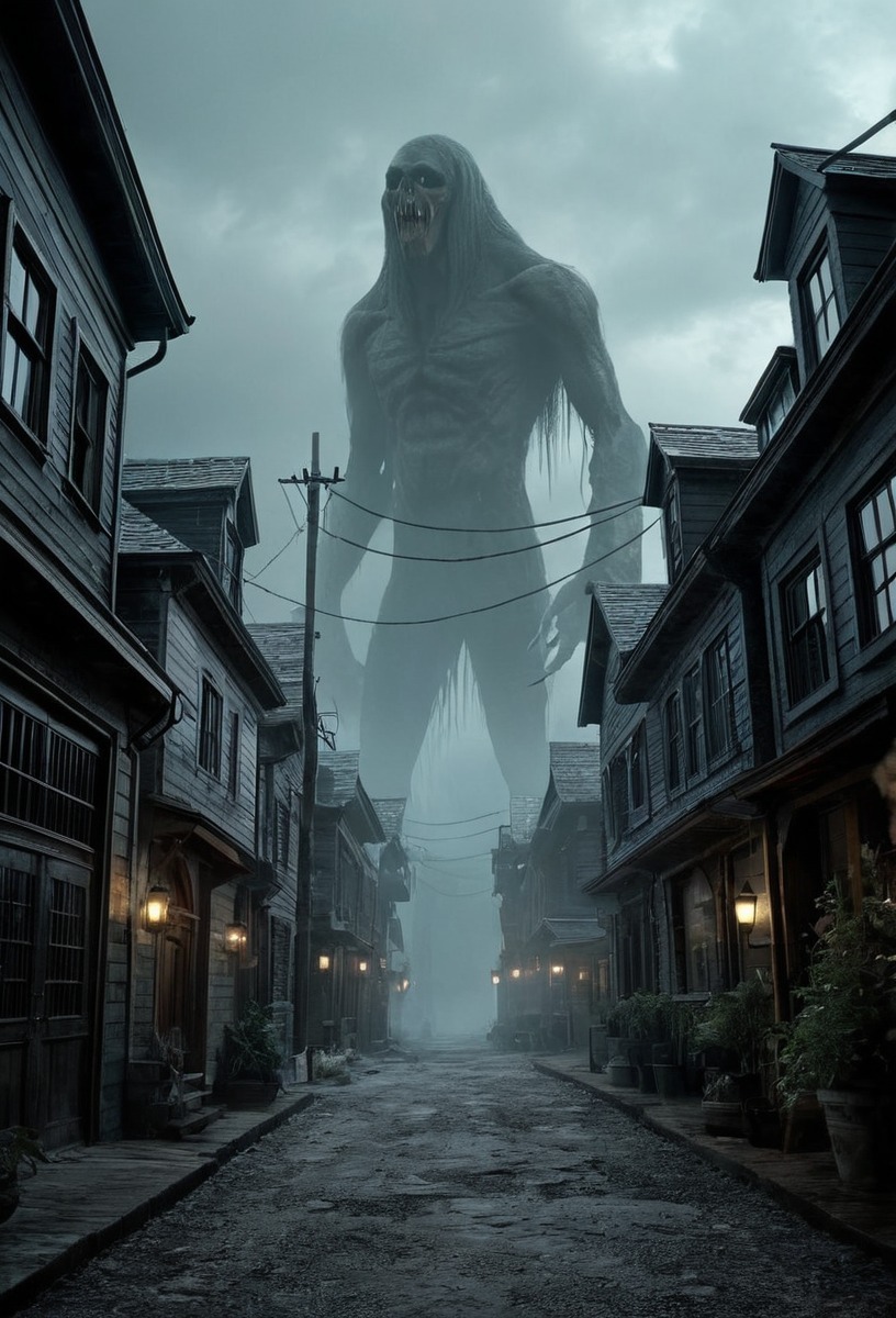 horror, monster, digitalart, conceptart, creepy, fantasyart, creature, spooky, ghost, ghosttown