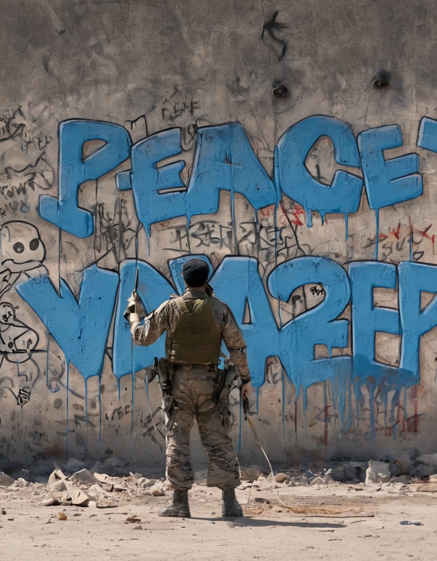 graffiti, street art, war, peace, rebuilding