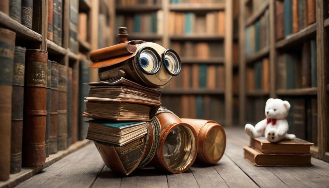 books, digitalart, magic, bookworm, origami, teddybear