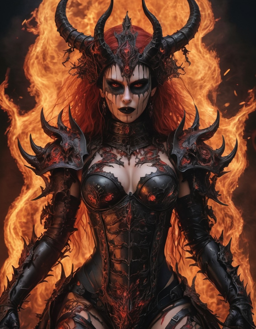 dark, armor, demon, flames, souls, sexy, nsfw	