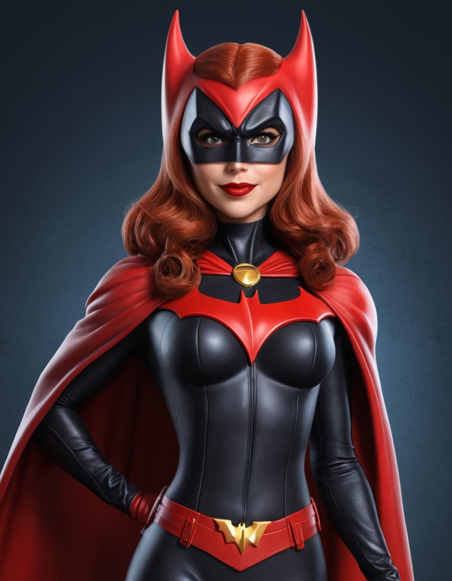 fun, batwoman, caricature, dc comics, superhero, humor, art