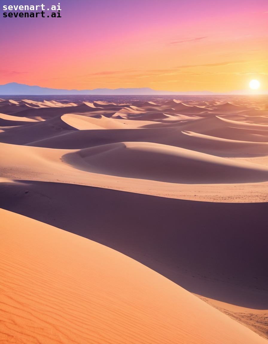 desert, landscape, sand dunes, sunset, panoramic