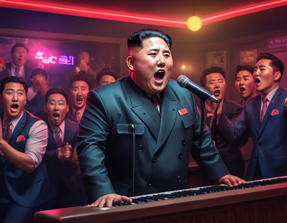 kim jong-un, karaoke, 80s, power ballad, intense passion, north korea