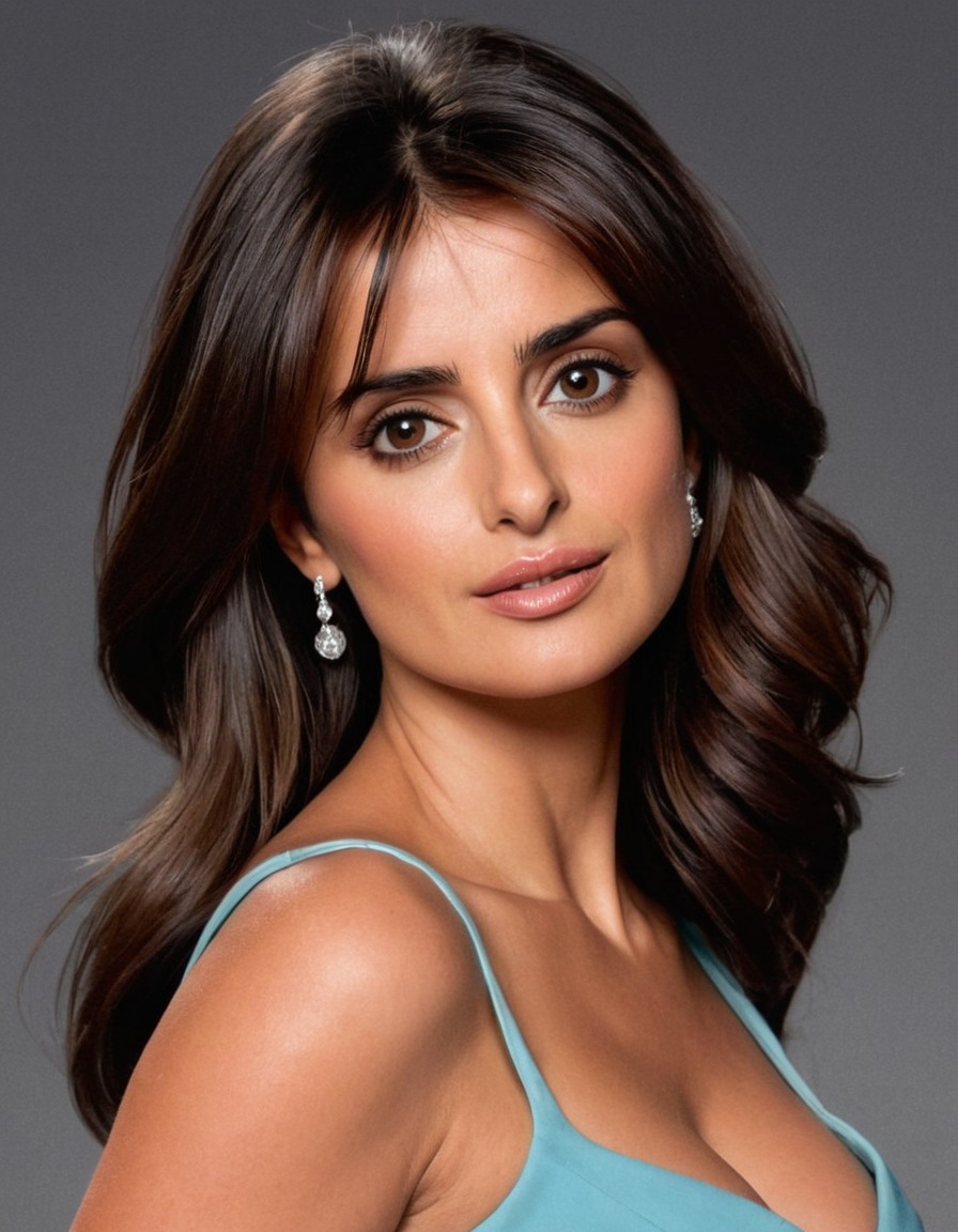 penélope cruz, caricature, painting, humor, art, celebrity, entertainment